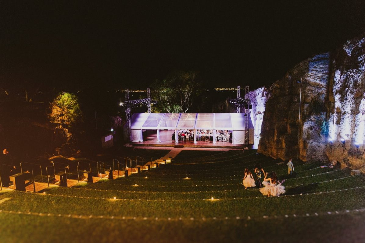quarry amphitheatre wedding reception