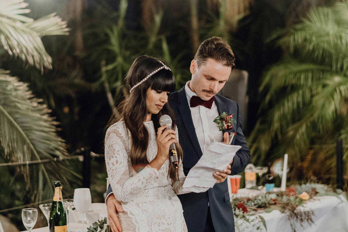 backyard wedding speech bride